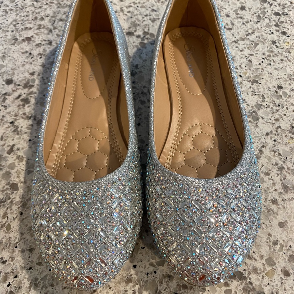 Silver flats size 9
